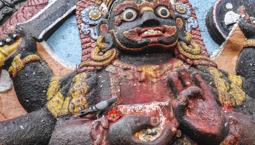 A statue of the Hindu deity, Kali.