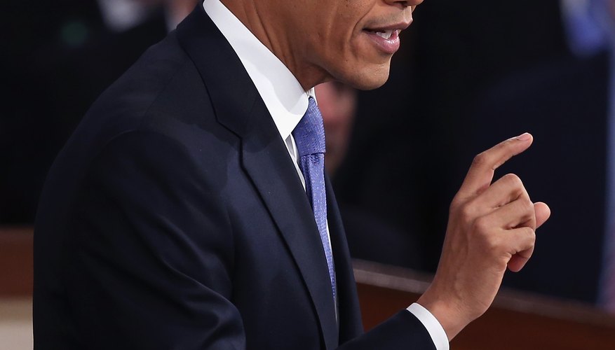 President Obama delivering his 2013 State of the Union Address.