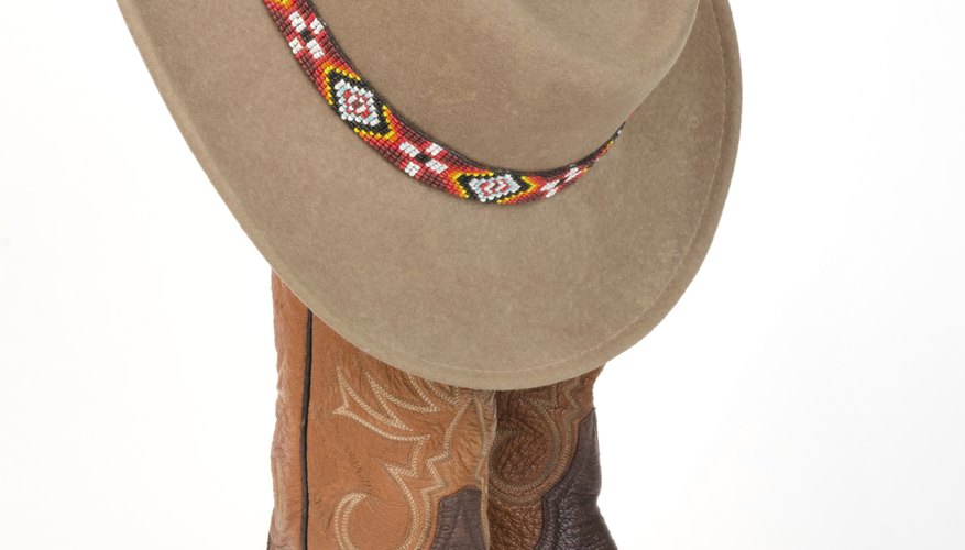Cowboy boots and hat ooze Western appeal.