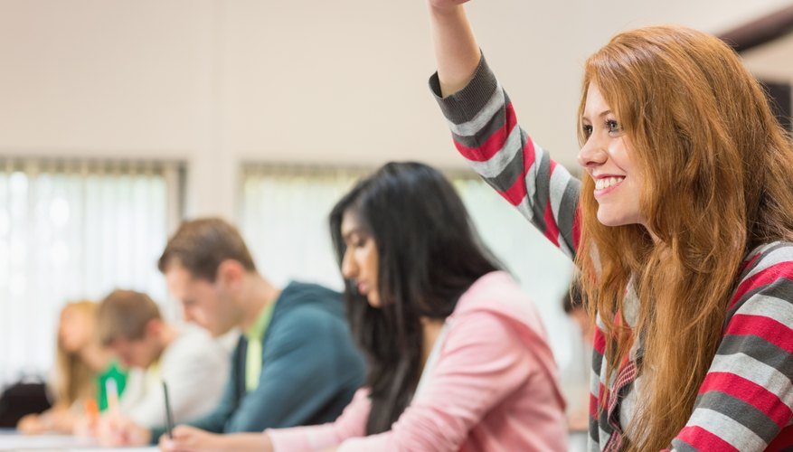College students sitting in a lecture.
