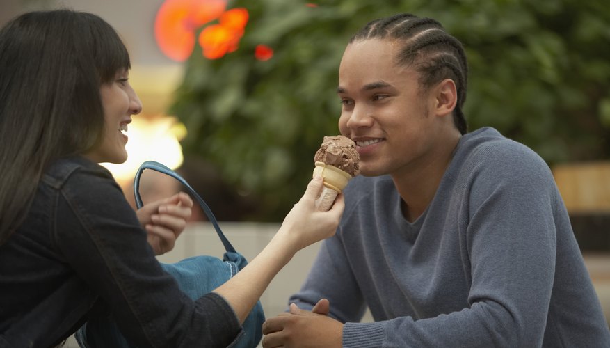 Share a snack together in a low-key atmosphere.