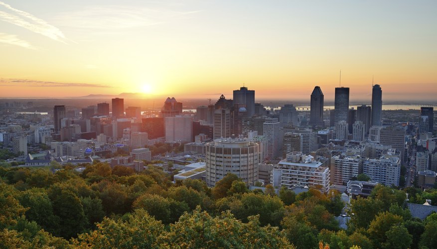 View overlooking the city of Montreal