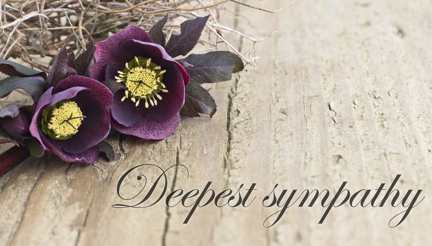 A sympathy card with flowers.