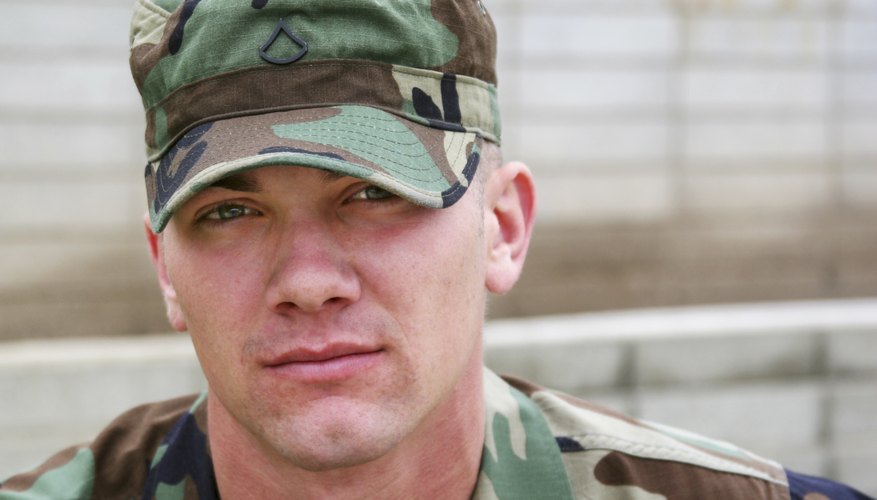 Young army man in uniform.