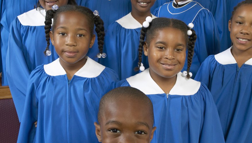 Children singing in a gospel choir.