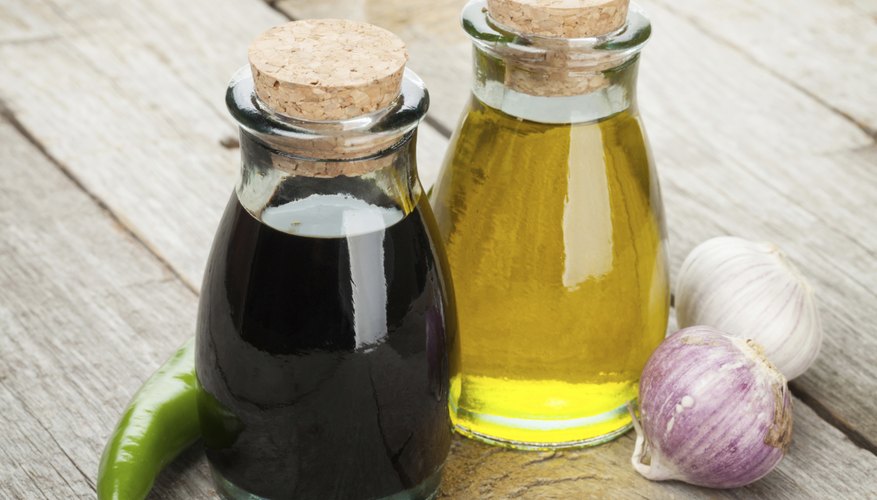 Homemade oil and vinegar set
