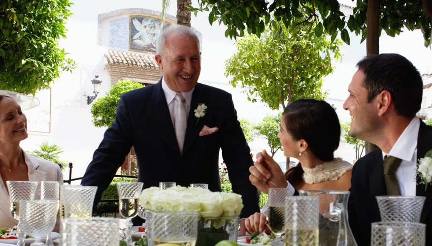As host, the father of the bride makes the first speech.
