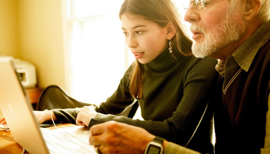 Helping the elderly is one service project a girl may choose to earn her Bronze Service Award.