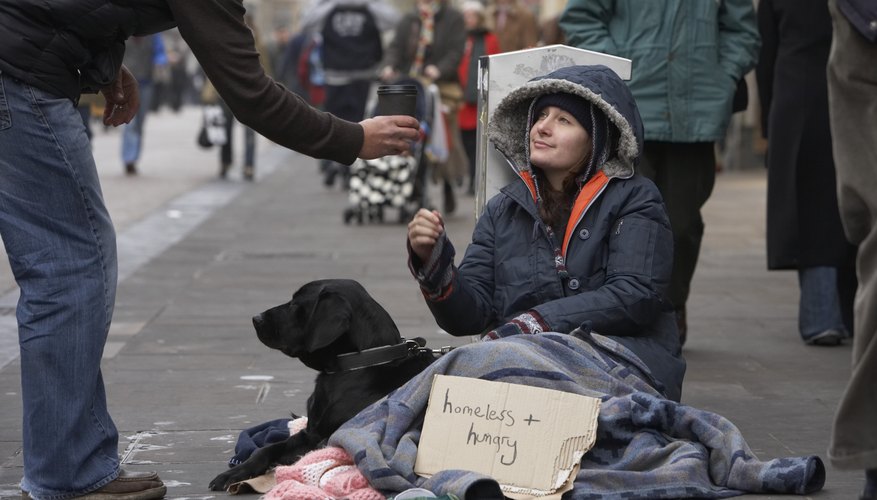 Mental illness and lack of health care are risk factors for homelessness.