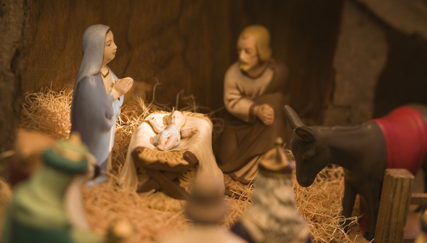 Nativity scenes are a Christmas tradition.