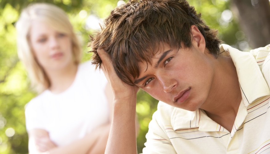 Carefully reassure him that you've cut the cling.