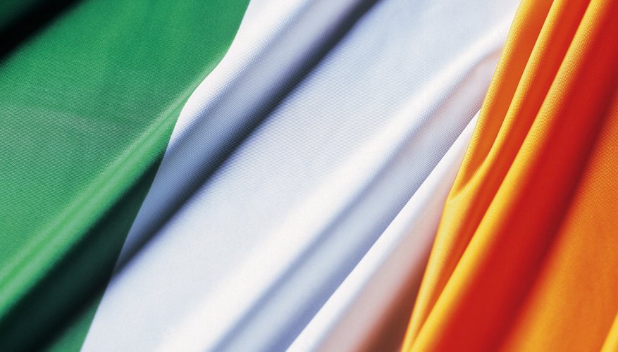 The Irish flag was adopted around the 1919 start of the Irish War of Independence.