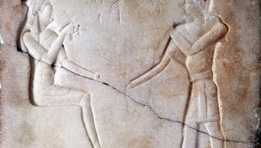 Ancient tombs hold images of Osiris and Isis, the sun god and his wife.
