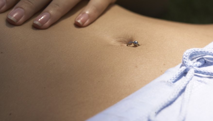 Opting for a fake belly button ring will allow you to wear the faux piercing as you choose.