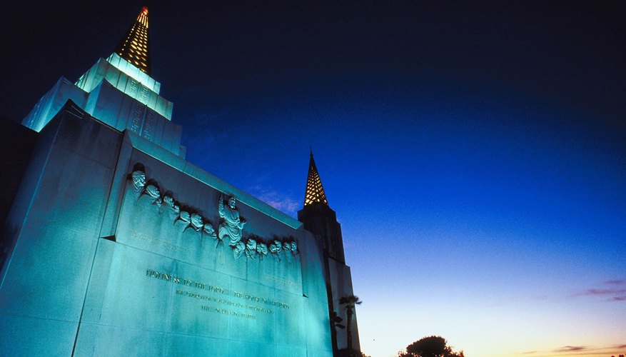 A Mormon temple in Oakwood, Calif.