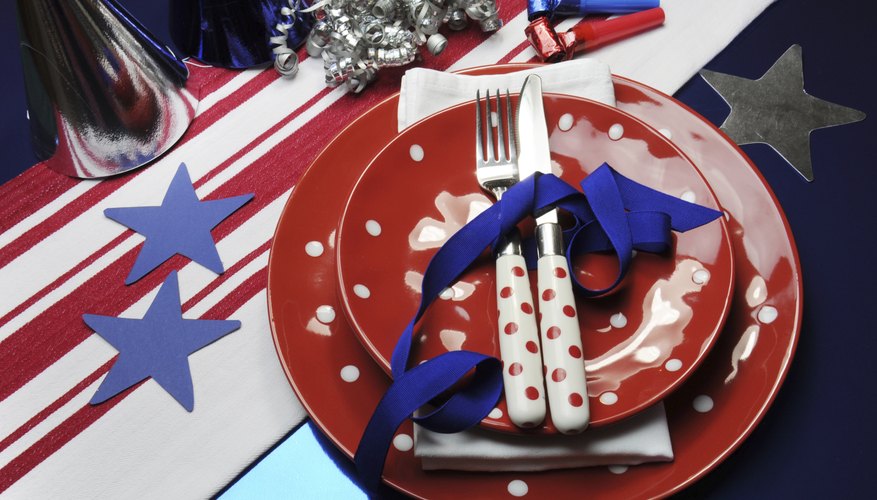 American themed decorations.