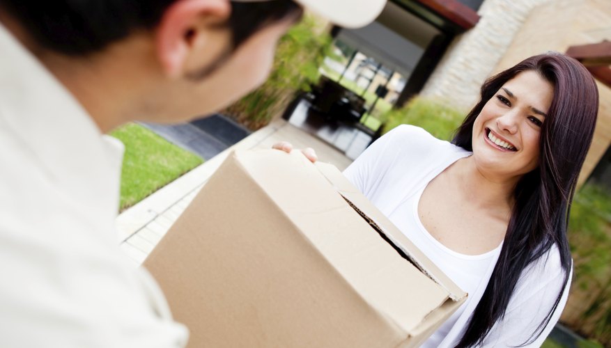 The mail carrier scans a barcode on the letter or package when the delivery is made.