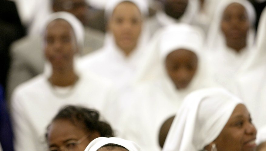 Muslim women sit in their own section in Nation of Islam mosques.