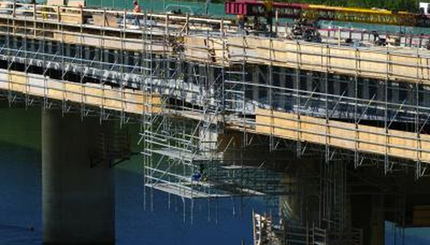 Scaffolding typically comes in rectangular sections and can be rented or bought.