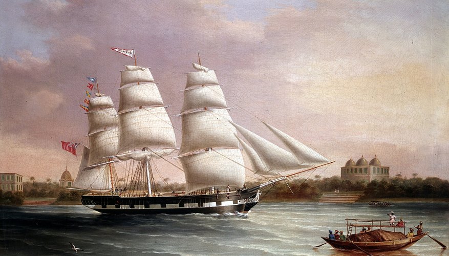 More than 20 trade ships sailed each year between England and India.