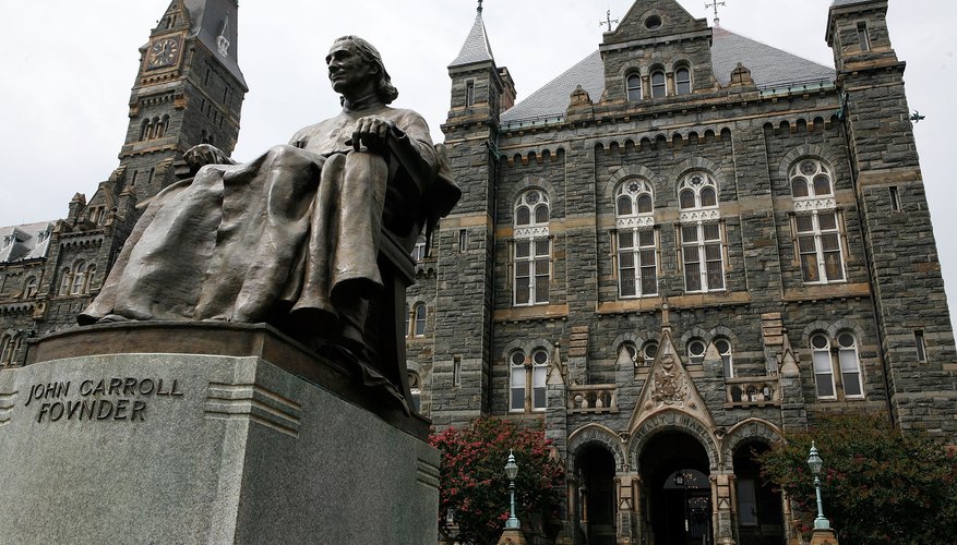 While in exile, John Carroll founded Georgetown University as a Jesuit institution.