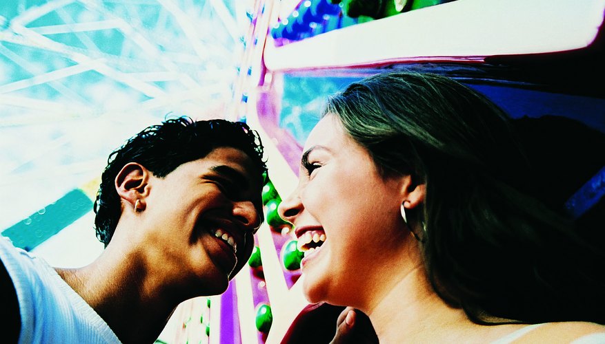 Smiling with your partner can help her relax.