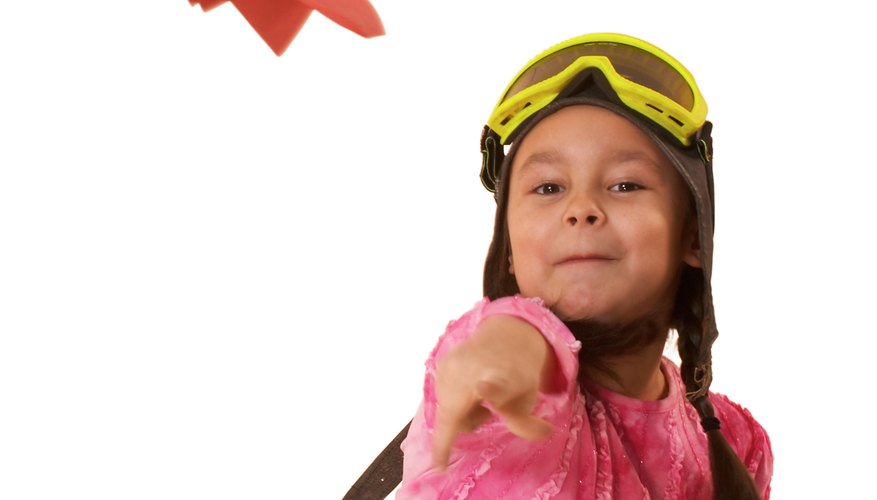 Preschoolers can learn while they play with airplane cutouts.