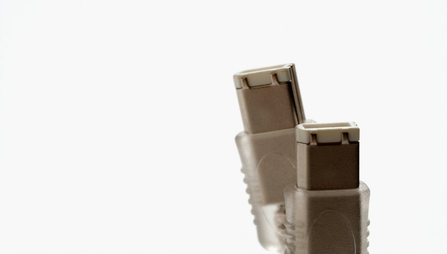 The end with two connectors plugs into your computer.