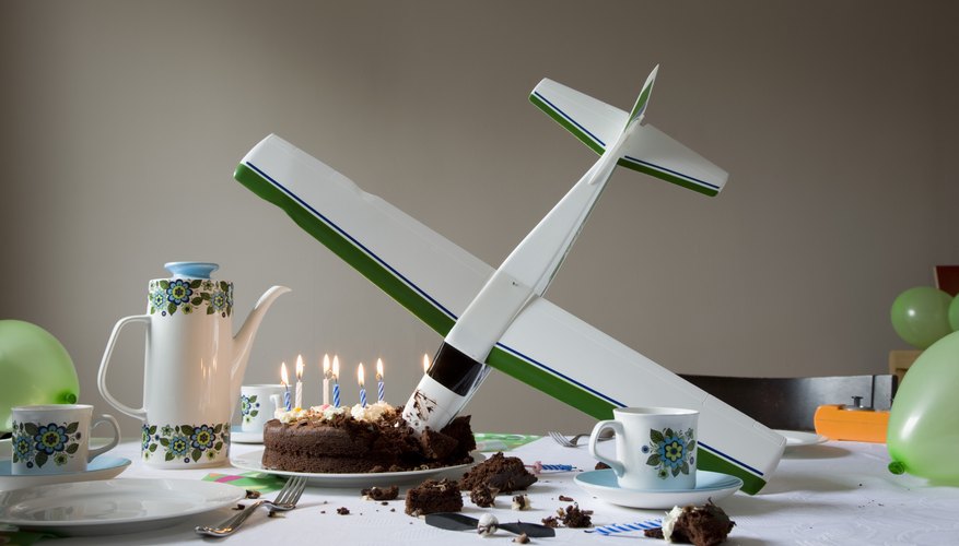 An airplane decorating a cake.