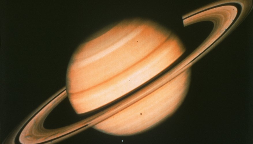 Cold temperatures characterize the ringed planet's outer atmosphere.
