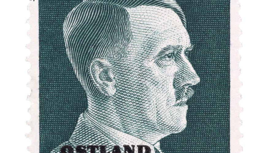 Adolph Hitler on a German stamp in 1939