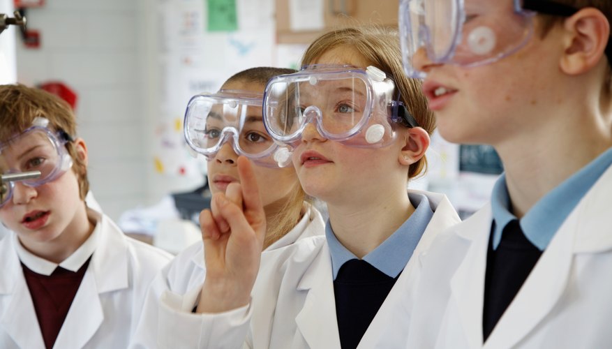 Students in science class