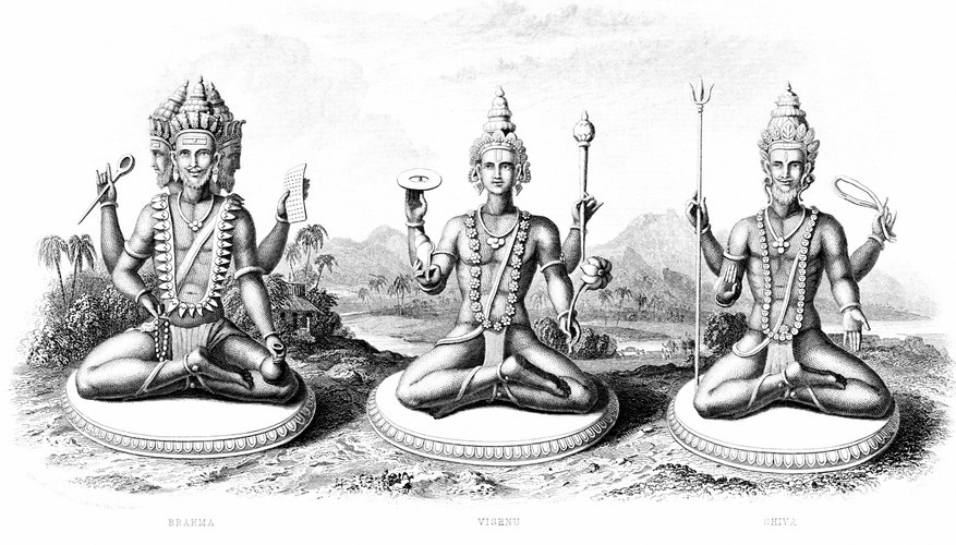 Brahma, Vishnu and Shiva are the Hindu Gods responsible for the world.