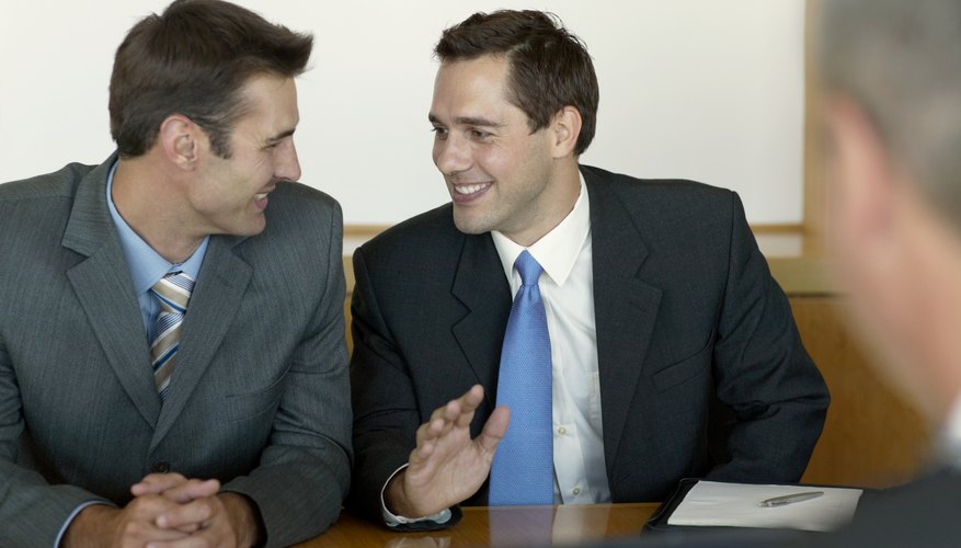 Two people are having a discussion.
