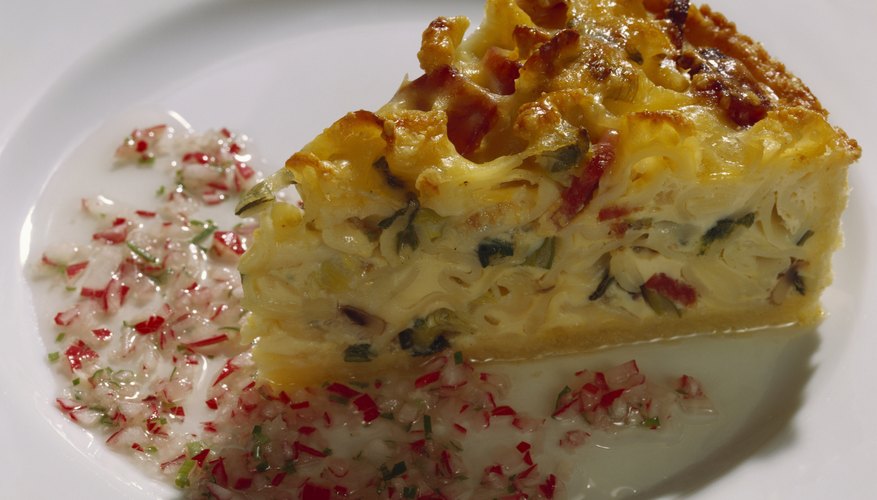 The secret to a fluffy quiche is in the eggs.