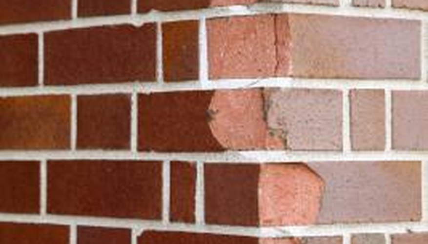 Avoid damage to brick walls by installing ledger boards. to distribute weight.