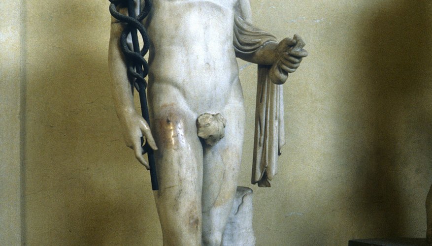 Hermes disguised himself as a human when he and Zeus visited Philemon and Baucis
