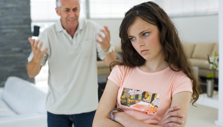 Avoid sulking when talking about trust issues with your dad.