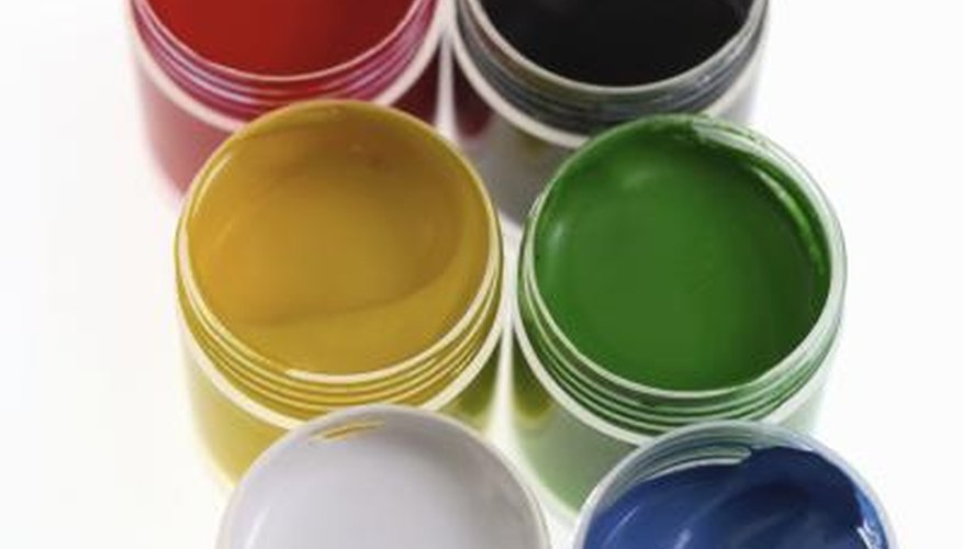 Darkening green paint requires the help of a few different colours.