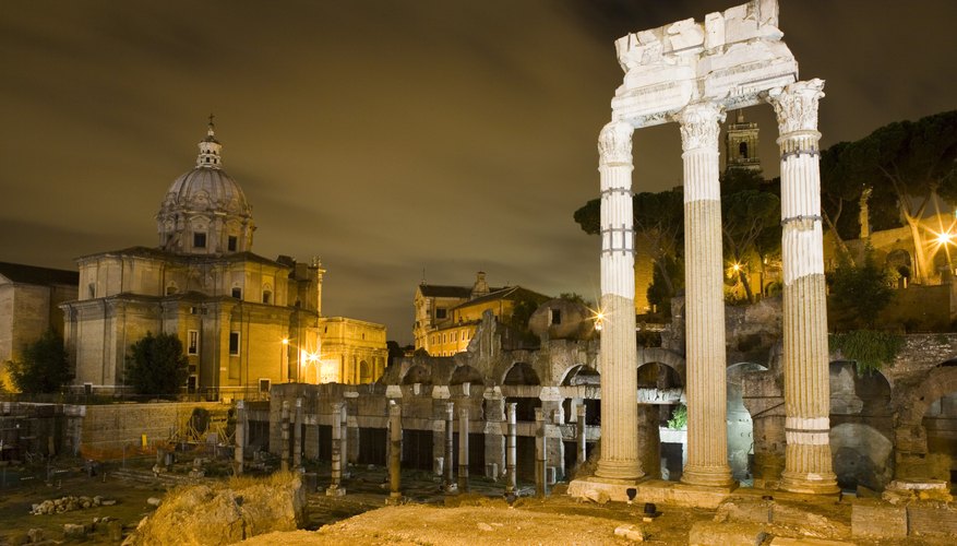 Markets and plazas eventually filled the valleys between Rome's seven hills.