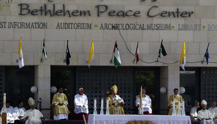 The Bethlehem Peace Center sits between the revered sites of the Mosque of Omar and the Church of the Nativity in Jerusalem's Manger Square.