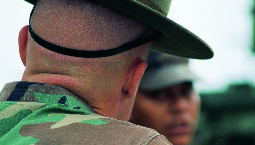 Drill Sergeant leading boot camp