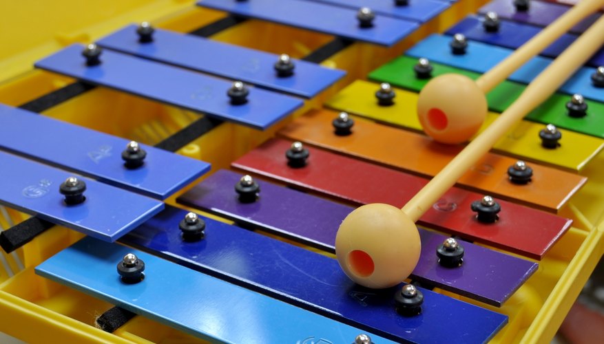 Xylophone and rhythm sticks.