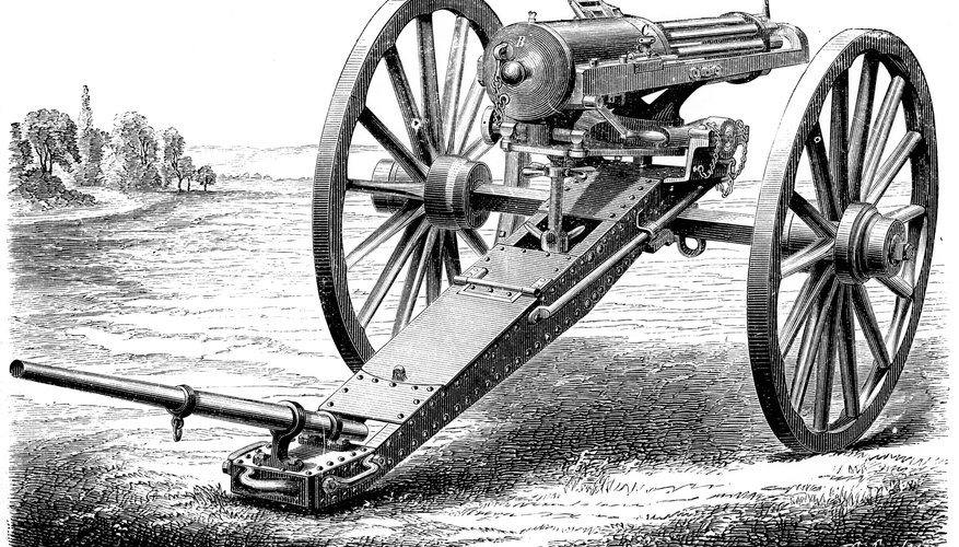 The Gatling Gun was a machine gun mainly used for defensive purposes.