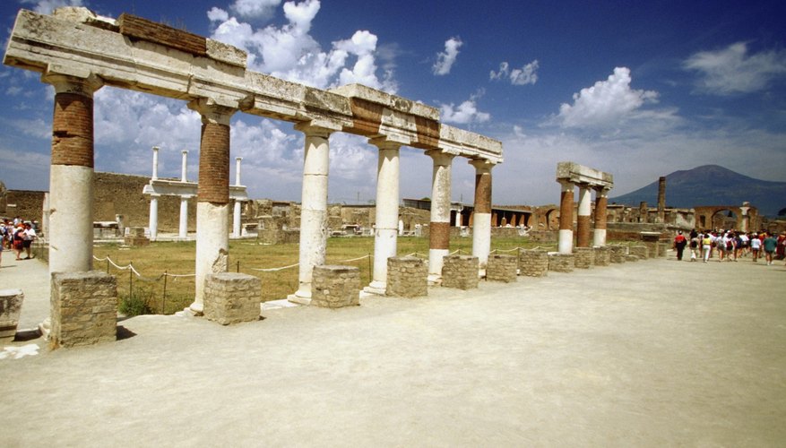 One set of Pompeii's baths was located close to the city's Forum.