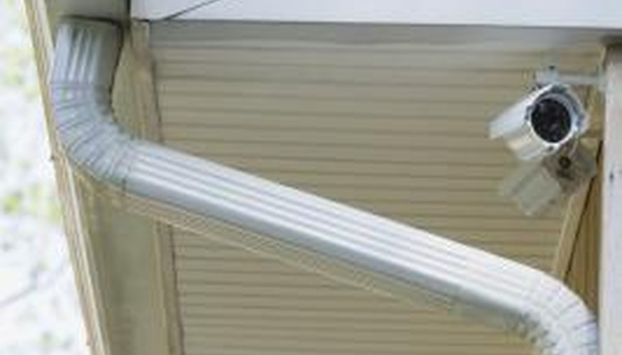 Gutter downspouts can be the source of a dripping sound when it rains.