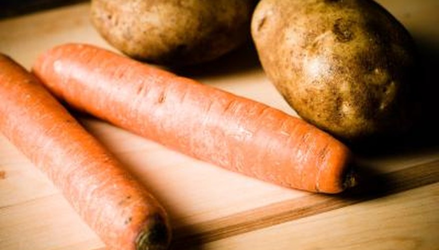 Potatoes and carrots are examples of tuber and root crops.