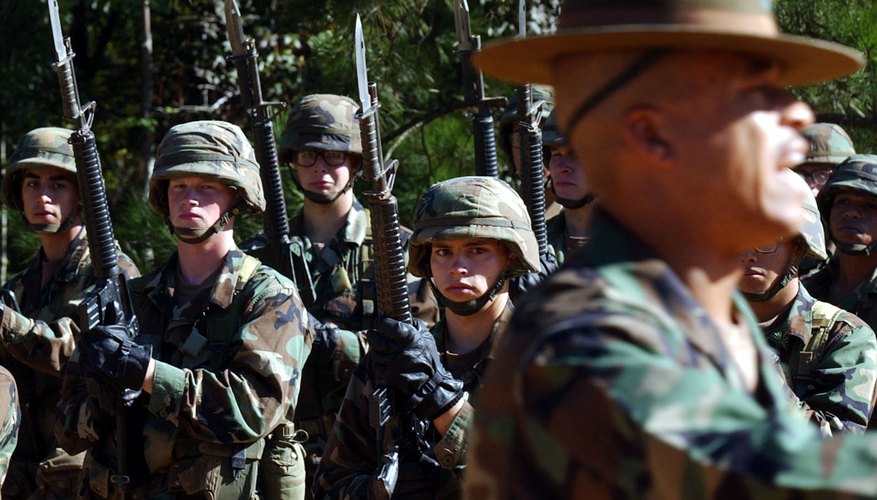 U.S. Army Infantry recruits during basic training at Fort Benning