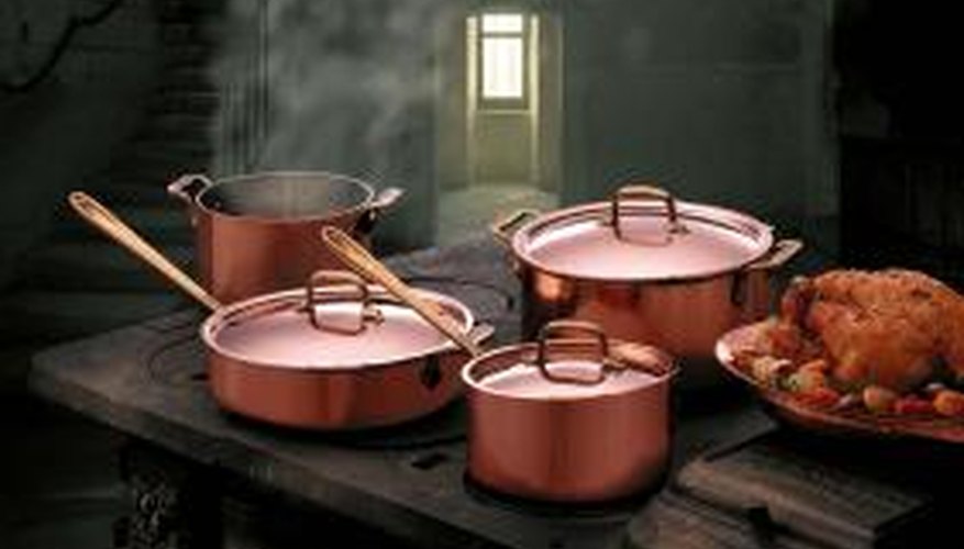 Copper pots and kettles are safe for cooking if properly lined.