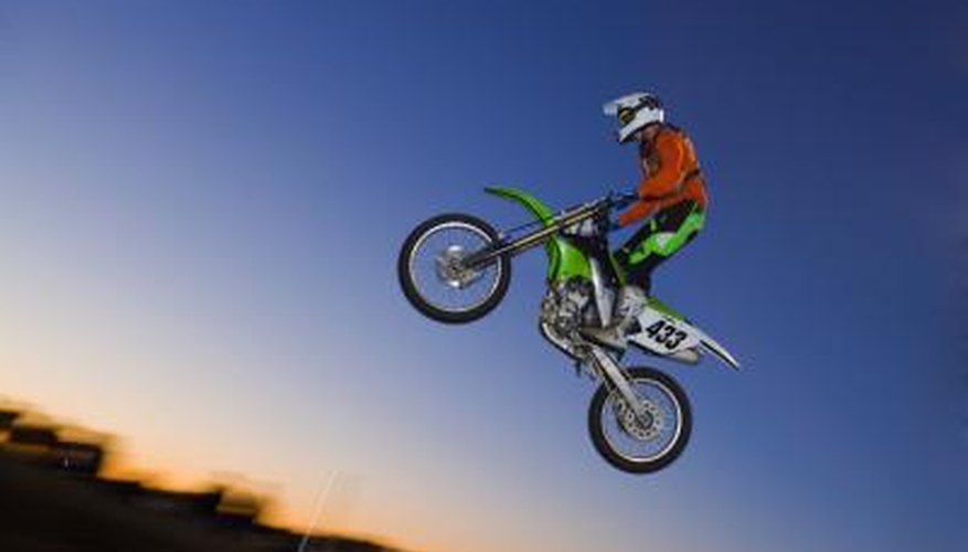 Dirt bike riders compete by class based on the size and design of their bikes.